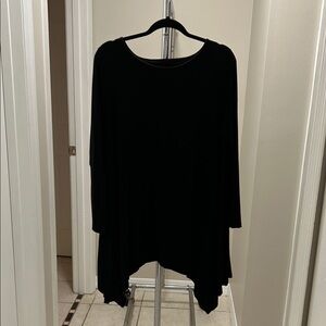 Roaman's Classic Black Tunic Top Plus Size